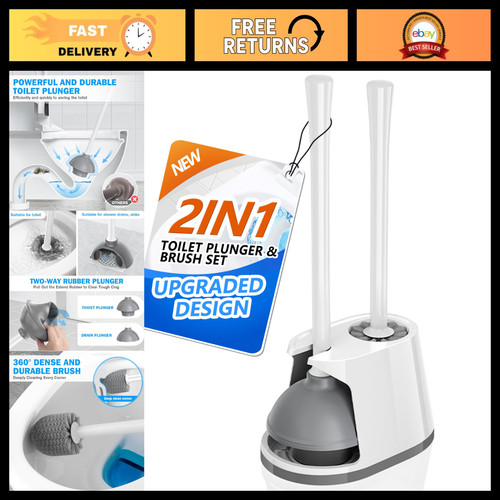 Toilet plunger brush set - &,